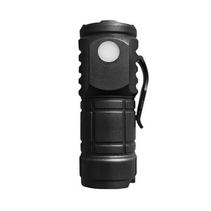 <b>Mini</b> Rechargeable Flashlight 400mAh ABS Shell <b>Black</b> Portable Long Range Beam USB Charging - Product Image 1
