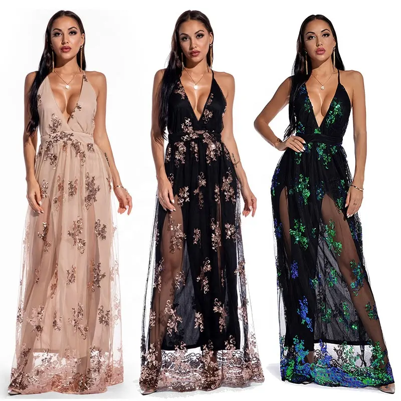 2021 evening gowns sexy plus size v-neck women's sequin gown evening dresses green abito da sera Mermaid prom dresses