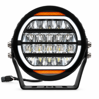 Feux de route LED haute puissance 200W de 9 pouces, blanc naturel, DRL Halo, feux de travail auxiliaires, ajustement universel pour voiture, camion, tout-terrain, 12V 24V