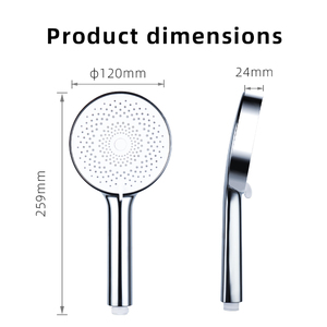 Topway Matt Black 3-Jet Anti Lime Cabezal de ducha de mano-Diseño moderno Fácil instalación Ahorro de agua Masaje <span class=keywords><strong>Baño</strong></span> Apartamento - Product Image 3
