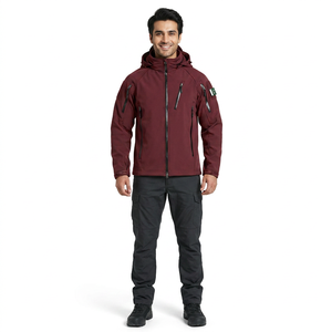 Chaqueta Softshell para Hombre - Ropa Exterior de Lona Impermeable y Cortavientos con Cuello Alto, Forro 100% Algodón, Diseño con Capucha, Estilo Vintage - Product Image 1
