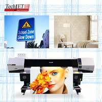 Impresora Eco-Solvente TechJet 1842SR de 1.8m, Máquina Automática de Formato Ancho de 2 Cabezales para Impresión de Papel Tapiz y Publicidad