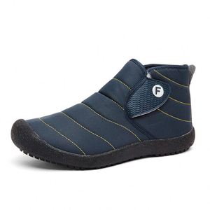 Botas para Hombre Negras Talla 36-48, Zapatos de Algodón Cálidos Antideslizantes, Botas de Nieve Impermeables para Invierno - Product Image 6