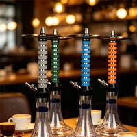 Ensemble de chicha de luxe de créateur en gros, grande taille, avec tête en aluminium unique et technique de miroir, haute qualité, boîte de marque