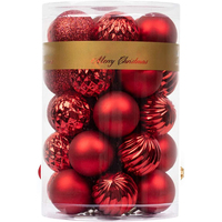 Décorations de Noël SHUANGYUAN, boules en plastique et PET mélangées, peintes à la main, ornements Bolas De Navidad