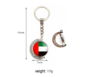 High Quality Metal Rotatable Designs Italy Country Flag Keychain Canada Flag Keychain for Promotional Gift - Product Image 6
