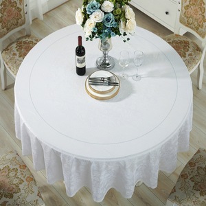 Disposable Waterproof Plastic <strong>protection</strong> 72" Picnic Round <strong>Table</strong> Covers for Events Wedding Decoration with Custom logo - Product Image 4
