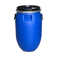 Nouvelle conception, anneaux de verrouillage pour fûts de 55 gallons avec boulons, barils bleus, seau de qualité alimentaire en plastique HDPE, fût de 200 litres avec crochet