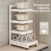 Égouttoir de rangement réglable en acier au carbone double pour armoire de cuisine, design durable et peu encombrant pour vaisselle