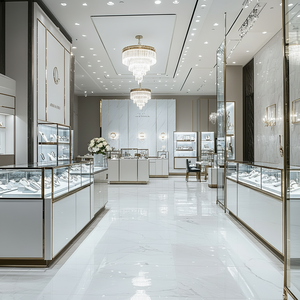 Fabricant de meubles commerciaux Bijouterie personnalisée Île d'affichage Bijouterie de luxe Vitrine Design - Product Image 1