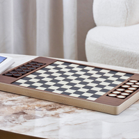 Jeu d'échecs en bois moderne personnalisé de luxe, ensembles de décoration intérieure pour la décoration intérieure