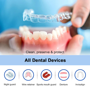 Quitar placa logotipo personalizado sabor protector bucal alineador retenedor limpiador 30 melocotón menta 120 Limpieza de dentadura tabletas efervescentes - Product Image 5