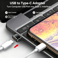 Adaptateur USB A mâle vers Type-C femelle pour ordinateur portable, ordinateur, téléphone