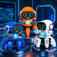 Robot Danseur Électrique à Six Jambes avec Lumières Colorées, Musique et Effets Sonores pour Enfants - Vente en Gros