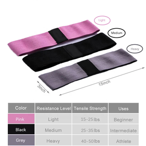 Sẵn Sàng Vận Chuyển Phụ Kiện Tập Gym Tại Nhà Bộ Tập Thể Dục Gồm 3 Băng Tập Hông Kháng Lực Tùy Chỉnh Vòng Tập Squat - Product Image 5