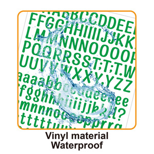 Autocollants lettres alphabet multicolores noirs autocollants pour cadeaux, boîtes aux lettres et numéros d'adresse – Livraison rapide - Product Image 3