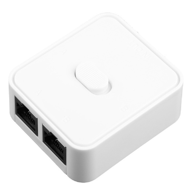Gigabit Network Switcher RJ45 Power-free 2 in 1 Out/1 in 2 Out Passive Internal External Network Switcher Splitter