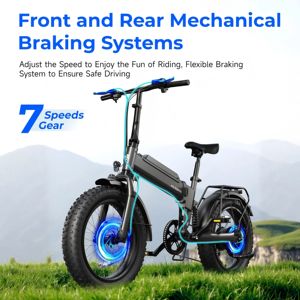 Bici Elettrica Pieghevole Fat Tire da 20 Pollici Bicicletta Elettrica 36V Ebike Pieghevole per Adulti di Grande Successo - Product Image 6