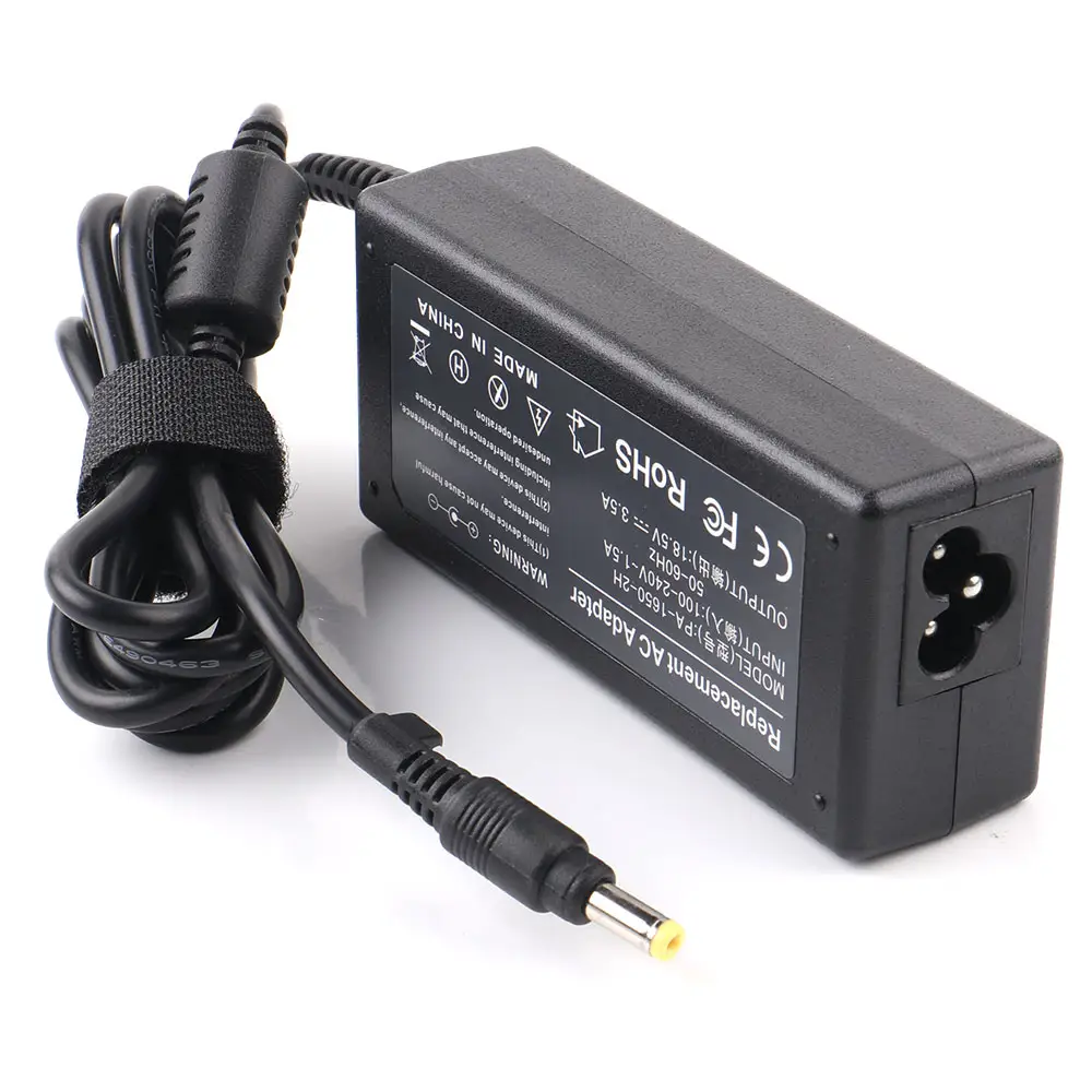 Adaptor Daya Laptop AC 65W 18.5V 3,5 A 4.8*1.8Mm, Pengisi Daya Adaptor Daya untuk HP Pin Kuning