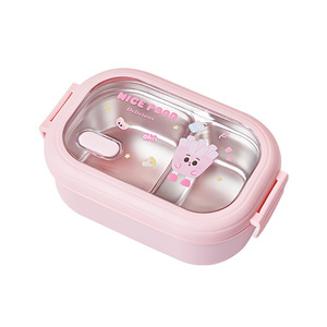 <strong>Fun</strong> Stainless Steel Lunch Box Student Creative Kids Fruit Container Japanese-style Bento Compartment Office Portable <strong>Meal</strong> Box - Product Image 6