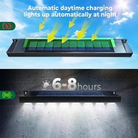 Applique murale solaire LED moderne, 8 LED, étanche IP65, allumage/extinction automatique, capteur crépusculaire, blanc, économie d'énergie, pour terrasse, jardin, extérieur
