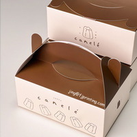 Emballage alimentaire sulfurisé pliable à impression personnalisée boîtes en papier à emporter pour croissant canelé cannelé