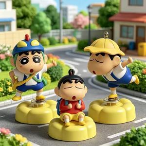 Muñeco Giratorio de Crayon Shin-chan, Adorno de PVC, Decoración Animada para Coche o Escritorio, Juguete Antiestrés para Interiores - Product Image 1