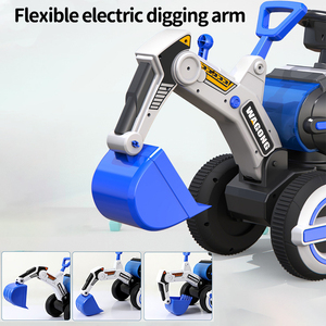 Coche de juguete para niños con asiento para personas, vehículo de ingeniería eléctrica para niños, excavadora de Control remoto grande recargable - Product Image 2