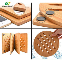 Ensemble de tapis de Table à manger rond et carré en bambou, sous-verres en bois avec pieds antidérapants pour assiettes