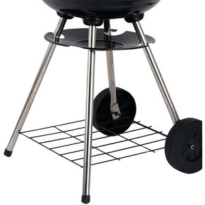 Portable Iron Enamel <strong>Kettle</strong> Charcoal BBQ Grill Outdoor <strong>Barbeque</strong> for Camping Patio &amp; Garden Heavy-Duty &amp; Easy Clean - Product Image 3