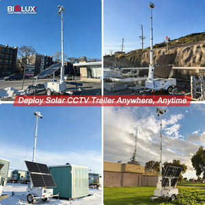 Tour de surveillance mobile solaire BIGLUX avec système CCTV 4G et mât télescopique de 7m/9m, IA Starlink pour événements - Product Image 5