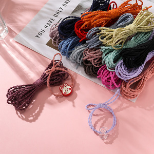 Coleteros Redondos Coloridos de 3mm, Bandas Elásticas para Hacer Lazos, Accesorios para el Cabello para Niñas, Sin Daños al Cabello, Uso Diario, Color Sólido - Product Image 3