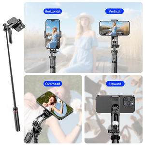 Trépied automatique F06 1,3 m pour prise de vue panoramique à 360 degrés, trépied stable pour <span class=keywords><strong>selfie</strong></span> avec support de téléphone détachable - Product Image 6