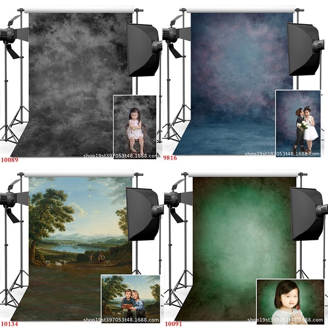 For Cross-border Wholesale European American Oil Painting Style ID Card Photography Background Vinyl Photo Cloth Print