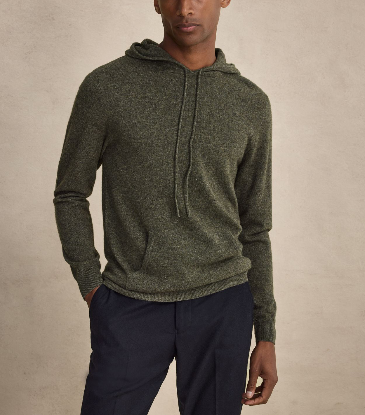Men Pullover Custom Sustainable Knitted Kashmir Cozy Merino Wool Cashmere Oversized Blank Basic Thick Hoodie Sweatshirts String