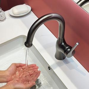 Robinet <span class=keywords><strong>de</strong></span> salle <span class=keywords><strong>de</strong></span> bain moderne à double <span class=keywords><strong>lame</strong></span>, multifonctionnel, à poignée unique, <span class=keywords><strong>eau</strong></span> chaude et froide, en céramique - Product Image 4