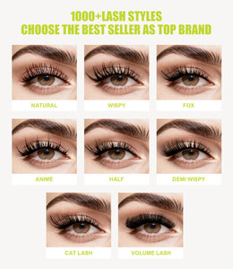Kit d'Extension de Cils DIY Effet Vison Longue Durée 7-10 Jours, Bond et Scellant, Cils en Grappes en Segments Courbure C D - Product Image 4