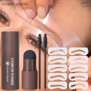 Crayon à sourcils YOUNG VISION <span class=keywords><strong>de</strong></span> haute qualité, poudre <span class=keywords><strong>de</strong></span> <span class=keywords><strong>contour</strong></span> pour sourcils et <span class=keywords><strong>visage</strong></span>, tampon <span class=keywords><strong>de</strong></span> <span class=keywords><strong>contour</strong></span>, pochoirs à sourcils, pinceau - Product Image 2
