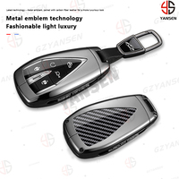 Protecteur de clé télécommande intelligent en alliage de zinc et fibre de carbone avec porte-clés pour Changan CS35 CS55 PLUS CS75plus UNIV UNIT X5 X7 UNIK