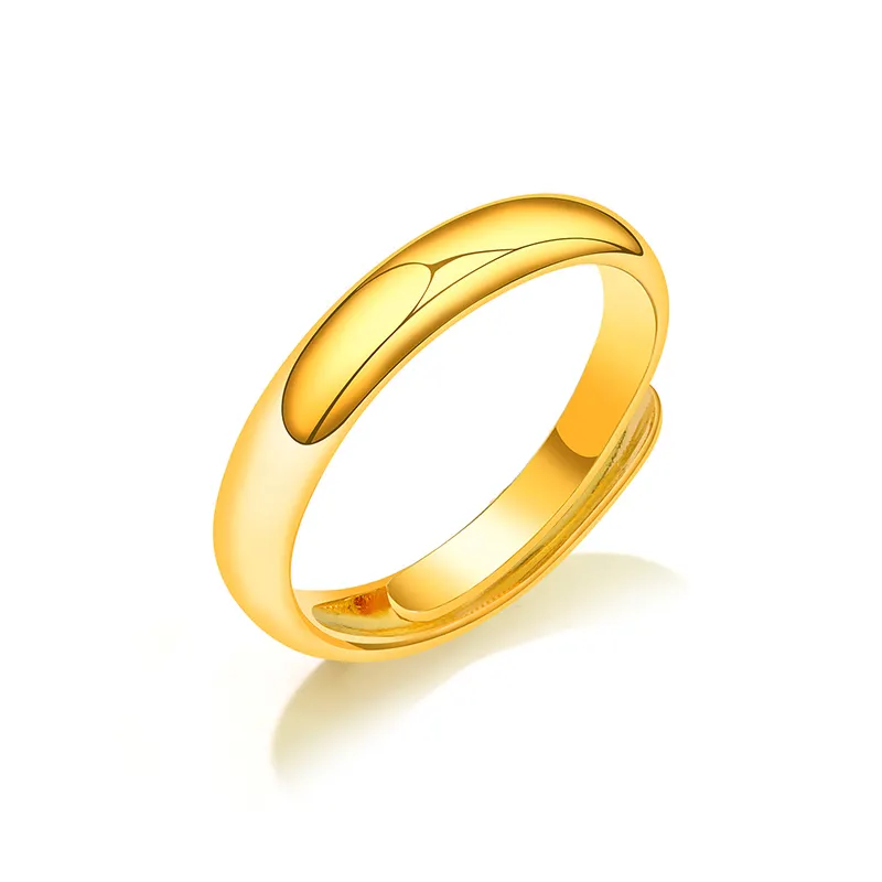Modeschmuck Vergoldetes Kupfer Hochglanz Einfache einfache Öffnung Verstellbarer Gold Ehering
