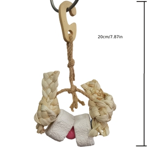 Vente chaude petite étoile à cinq branches en forme d'animal de compagnie jouet à mâcher Simple Sport Style feuille de maïs tissé pour perroquets autres petits animaux - Product Image 2