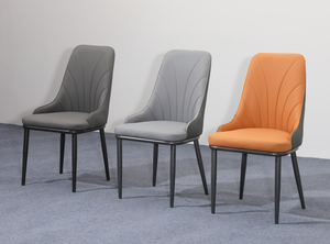 Silla Moderna de Piel Sintética para Sala de Estar, Respaldo Sólido, Patas de Metal, Diseño Contemporáneo, Muebles para el Hogar - Product Image 4
