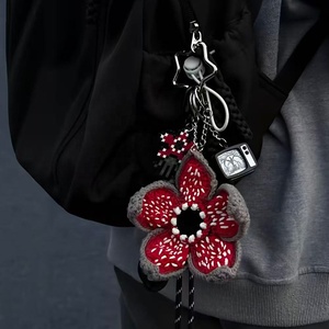 <span class=keywords><strong>Porte</strong></span>-clés en peluche doux, tissé à la main au crochet, motifs de dessins animés, films et anime, nouveaux styles, best-seller - Product Image 6