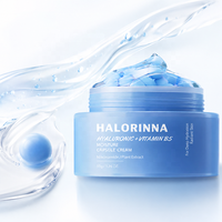Crème en Capsules HALORINNA 50g à l'Acide Hyaluronique et Vitamine B5 – Hydratation Profonde Longue Durée, Éclaircissante pour Peaux Sèches et Ternes – Soin Quotidien – Vente en Gros OEM