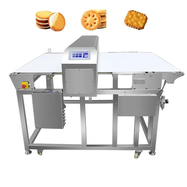 Metal Detector alimentare per la lavorazione di biscotti apparecchiature di rilevazione dei metalli con Rejector