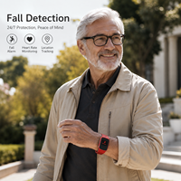 Reloj Inteligente Android 4G con GPS, Monitor de Ritmo Cardíaco, Botón SOS, Resistente al Agua IP67, Diseño Cuadrado y Alerta de Geocerca para Personas Mayores