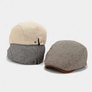 2024 Autumn Winter <b>Men</b> New Herringbone Ivy Hat Male Elderly Vintage Beret Hat - Product Image 2