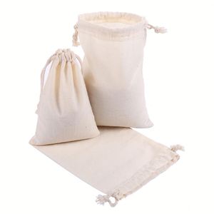 Sac à poussière en coton et lin personnalisé de haute qualité avec cordon de serrage, pochette cadeau pour chaussures, sac de shopping en mousseline de coton avec logo personnalisé - Product Image 2