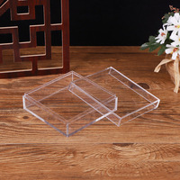 Boîte de rangement 11x11x4cm en acrylique, boîte de rangement pour booster Etb, boîte carrée en plastique, conteneur de rangement, bacs empilables pour cosmétiques