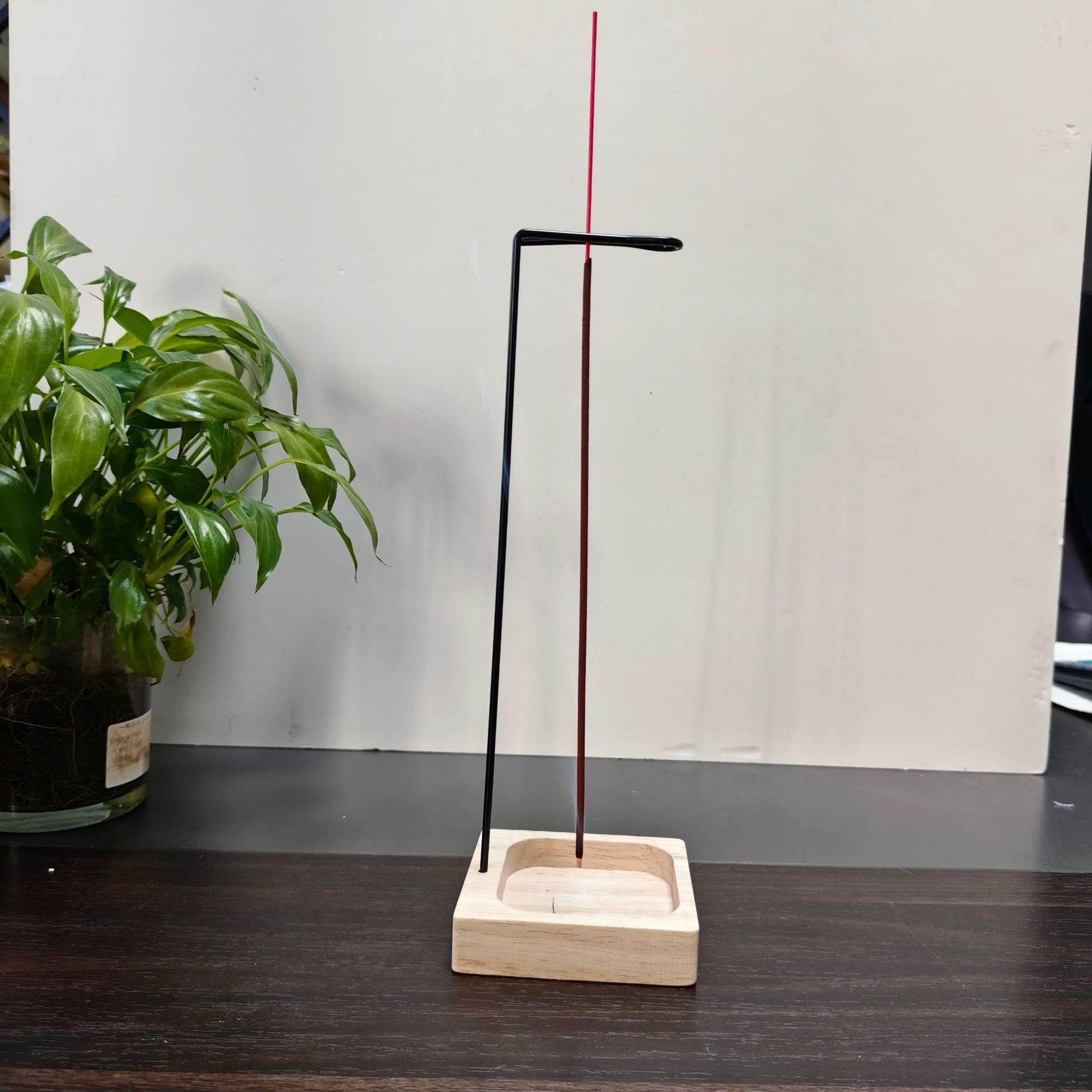 Black clip+square rubber wood